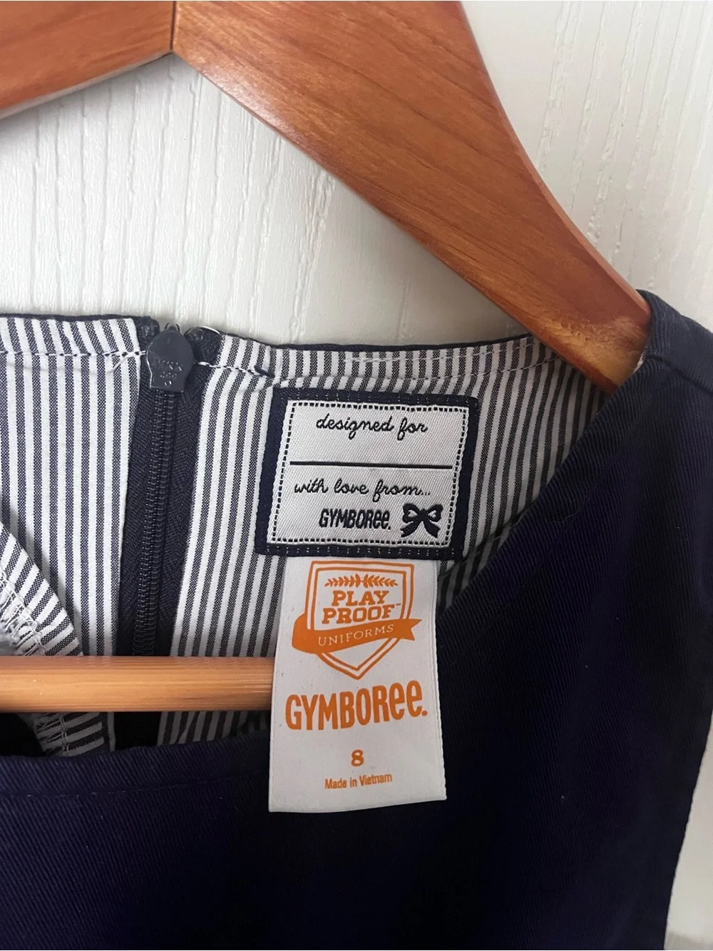Vintage 2017 Gymboree Navy Play Proof Uniform Dress Size 8